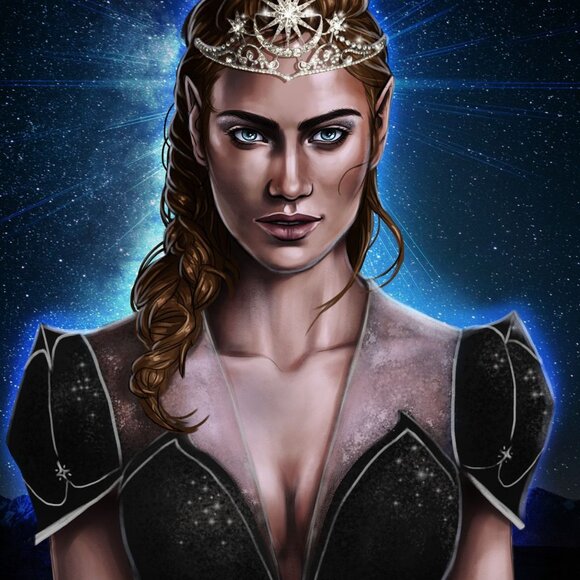 Silver Tiara Star Moon Crystal Celestial Wedding- Bridal- Prom- Feyre Archeron main image 6
